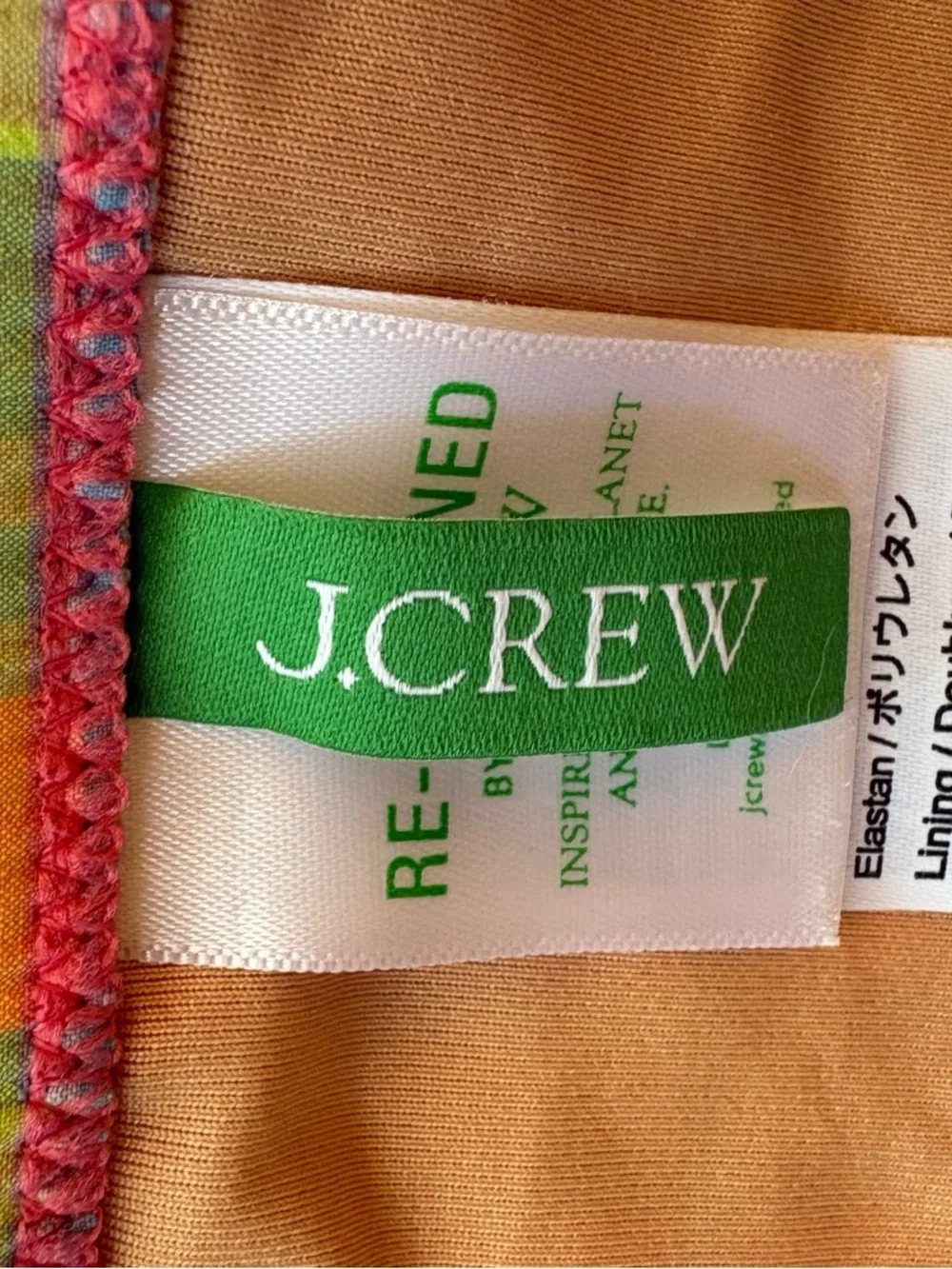 J.Crew: Rope String Bikini Bottom In Sunset Plaid Size XL - Picture 7 of 8